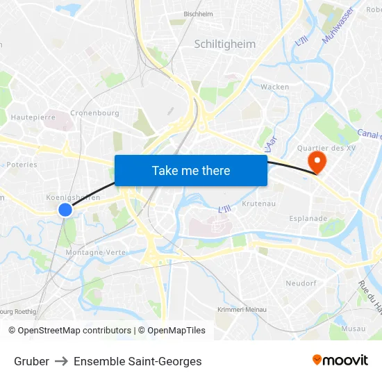 Gruber to Ensemble Saint-Georges map