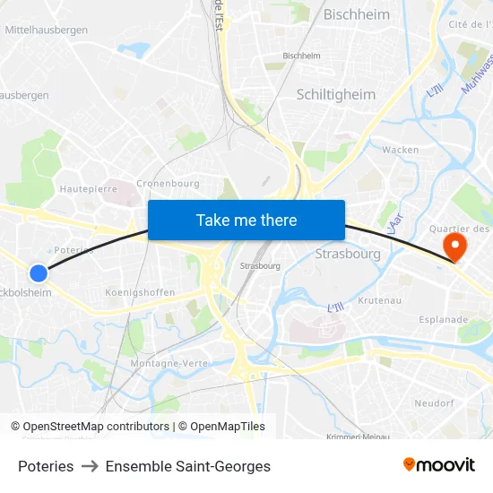 Poteries to Ensemble Saint-Georges map