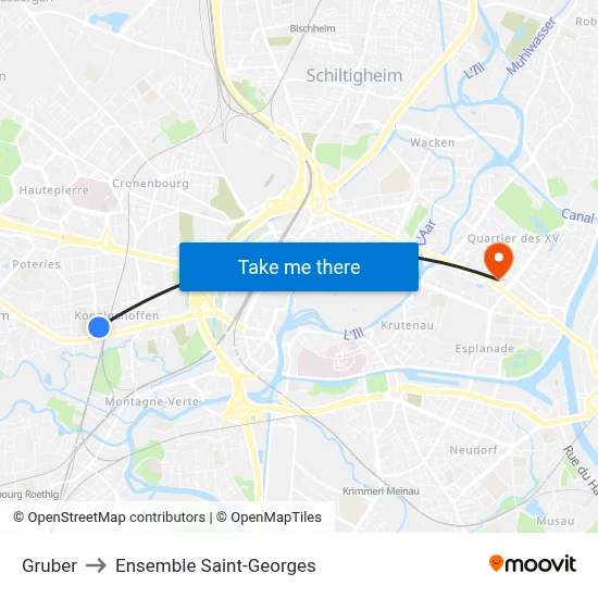 Gruber to Ensemble Saint-Georges map