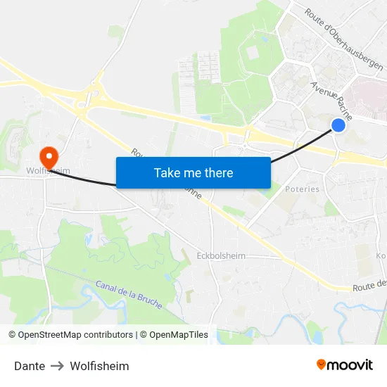 Dante to Wolfisheim map