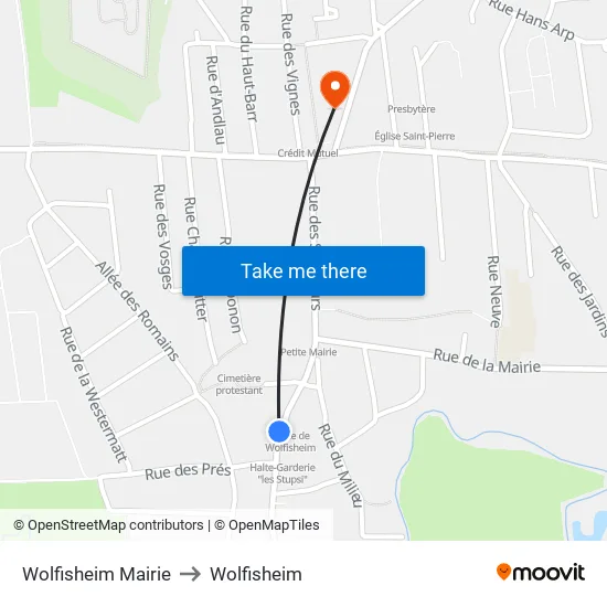 Wolfisheim Mairie to Wolfisheim map