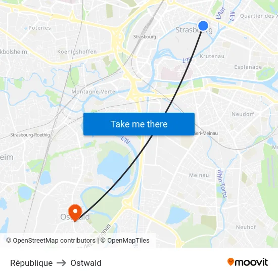 République to Ostwald map