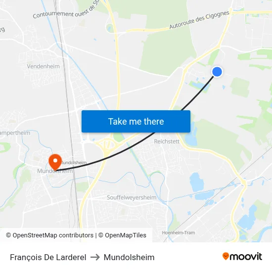François De Larderel to Mundolsheim map