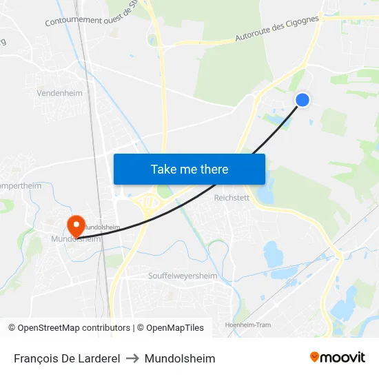 François De Larderel to Mundolsheim map