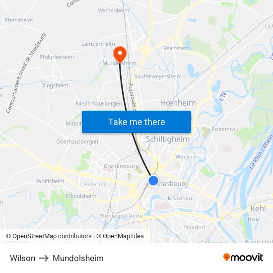 Wilson to Mundolsheim map