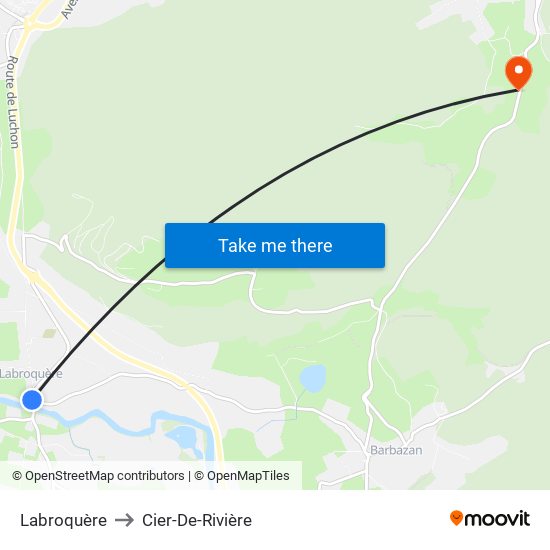 Labroquère to Cier-De-Rivière map