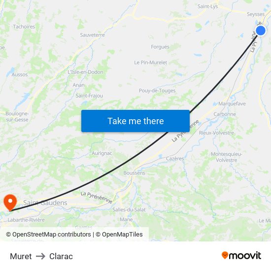 Muret to Clarac map