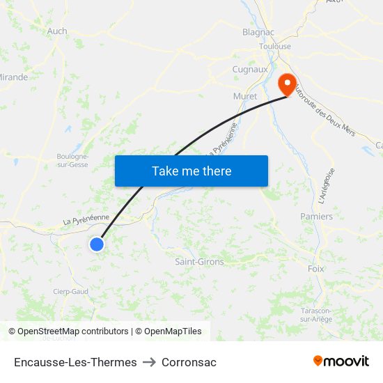 Encausse-Les-Thermes to Corronsac map