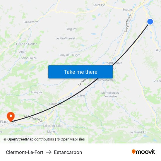 Clermont-Le-Fort to Estancarbon map