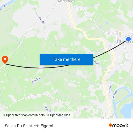 Salies-Du-Salat to Figarol map
