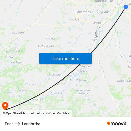 Enac to Landorthe map