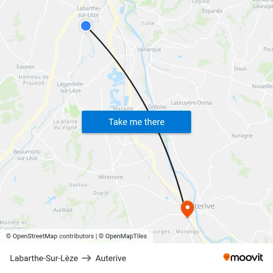 Labarthe-Sur-Lèze to Auterive map
