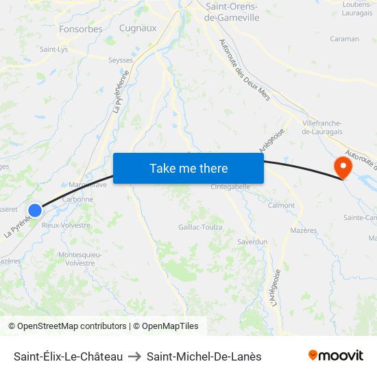 Saint-Élix-Le-Château to Saint-Michel-De-Lanès map