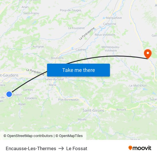 Encausse-Les-Thermes to Le Fossat map