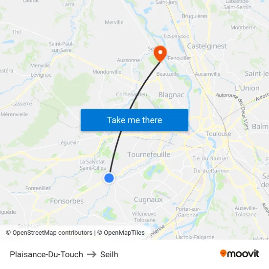 Plaisance-Du-Touch to Seilh map