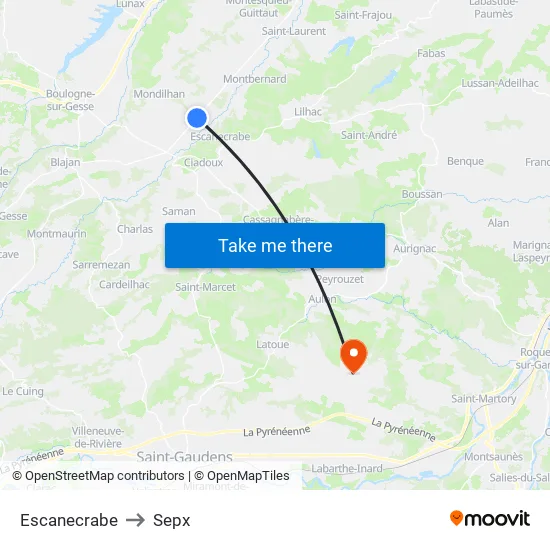 Escanecrabe to Sepx map