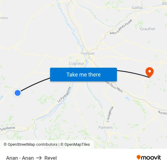 Anan - Anan to Revel map