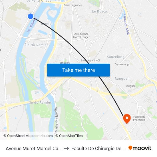 Avenue Muret Marcel Cavaillé to Faculté De Chirurgie Dentaire map