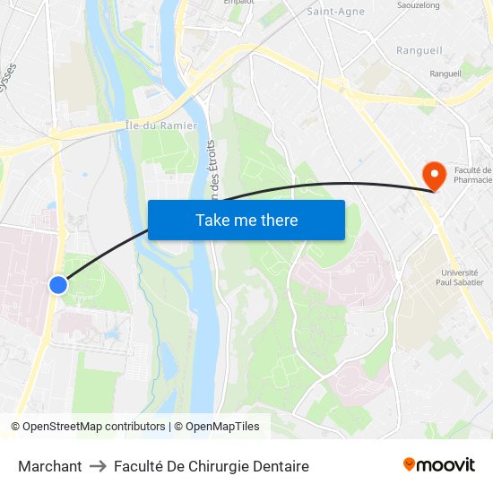 Marchant to Faculté De Chirurgie Dentaire map