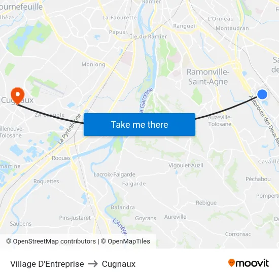 Village D'Entreprise to Cugnaux map
