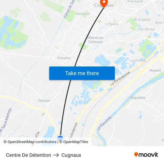 Centre De Détention to Cugnaux map