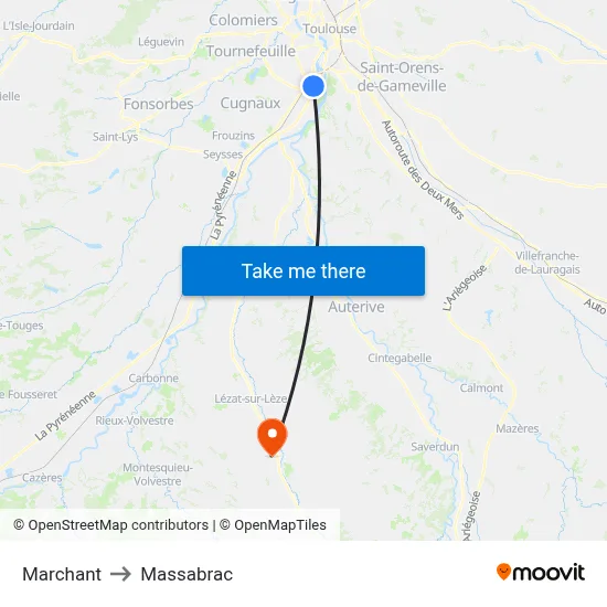 Marchant to Massabrac map