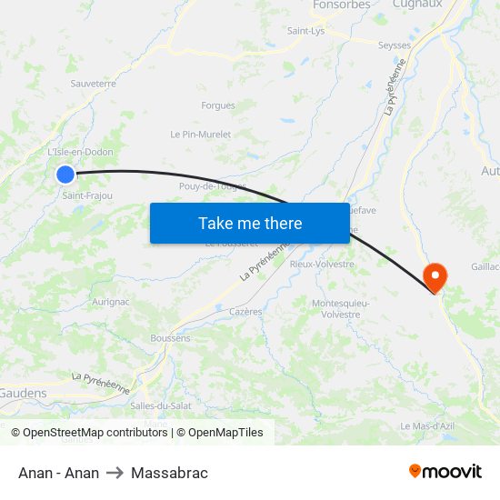 Anan - Anan to Massabrac map