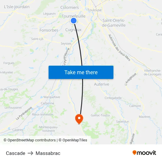 Cascade to Massabrac map