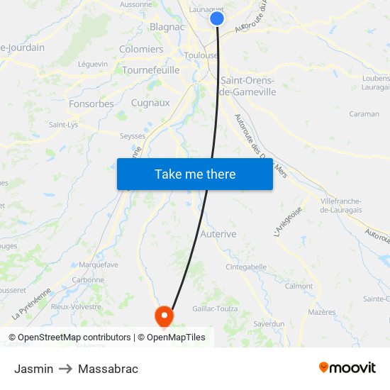 Jasmin to Massabrac map