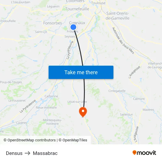 Densus to Massabrac map