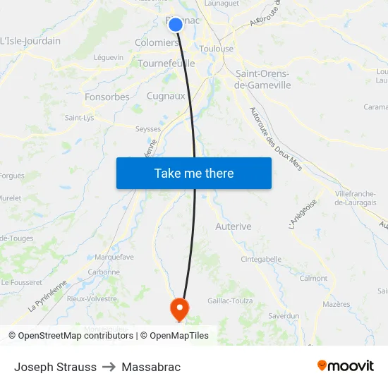 Joseph Strauss to Massabrac map