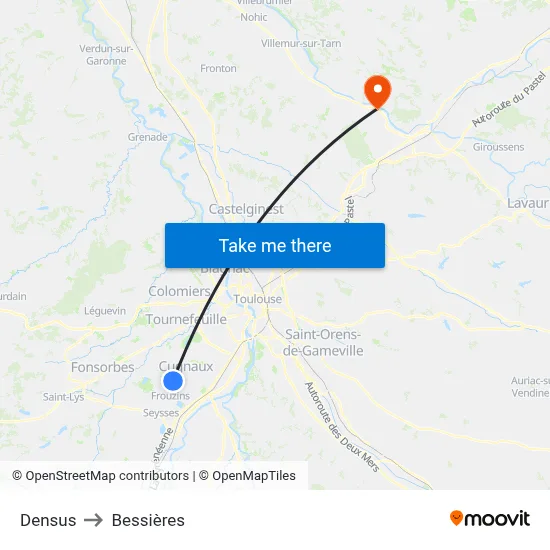 Densus to Bessières map