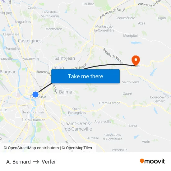 A. Bernard to Verfeil map