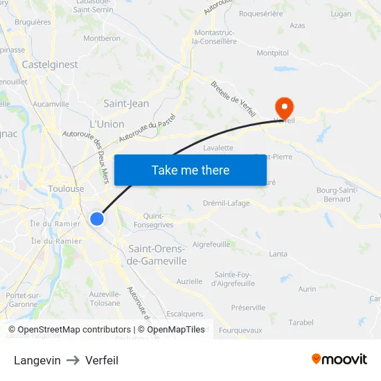Langevin to Verfeil map