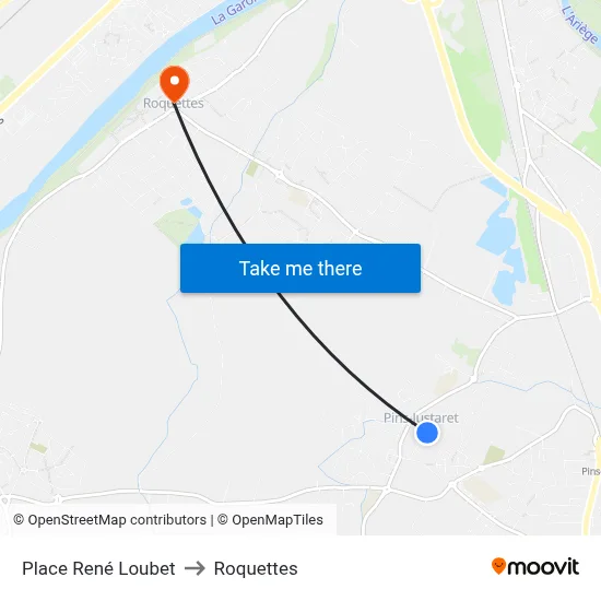 Place René Loubet to Roquettes map