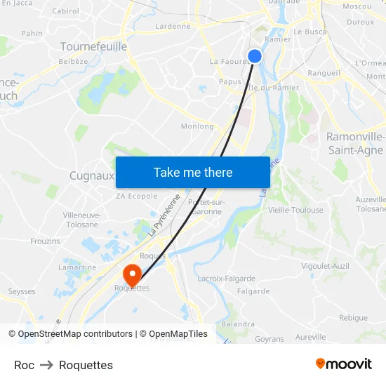 Roc to Roquettes map