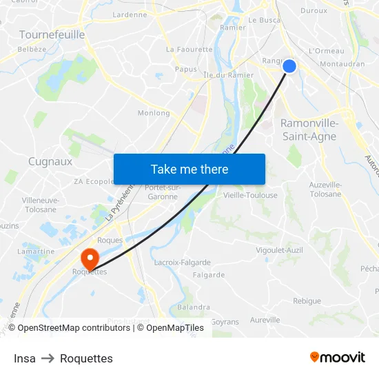 Insa to Roquettes map