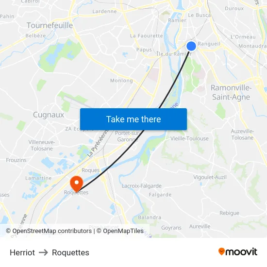 Herriot to Roquettes map