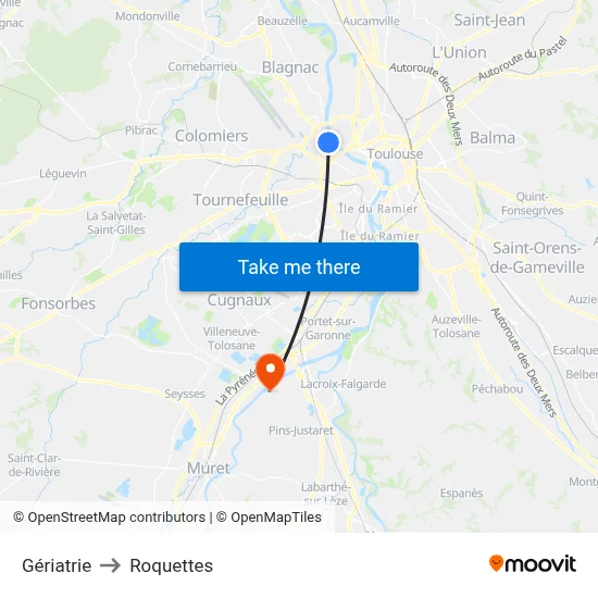 Gériatrie to Roquettes map