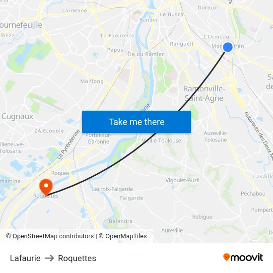 Lafaurie to Roquettes map