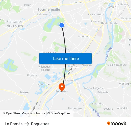 La Ramée to Roquettes map