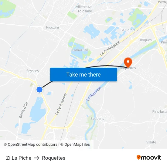 Zi La Piche to Roquettes map