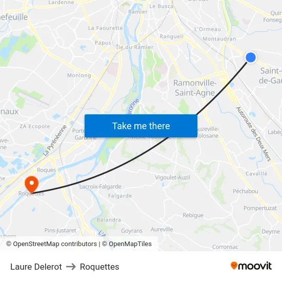 Laure Delerot to Roquettes map