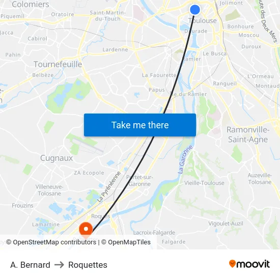A. Bernard to Roquettes map