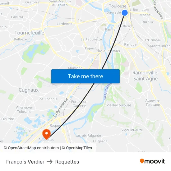 François Verdier to Roquettes map