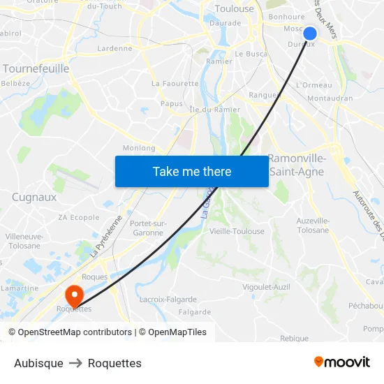 Aubisque to Roquettes map
