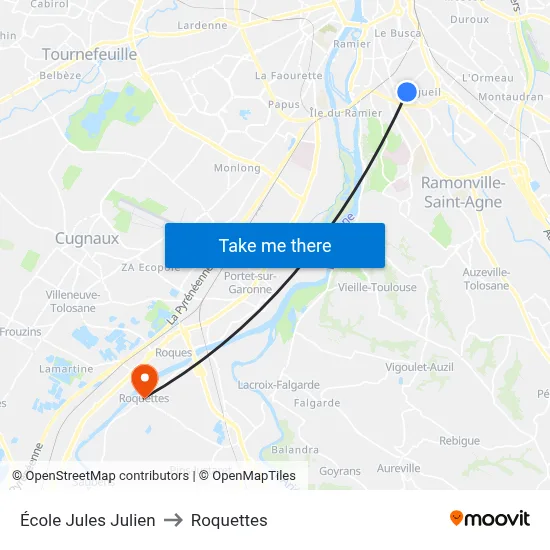 École Jules Julien to Roquettes map