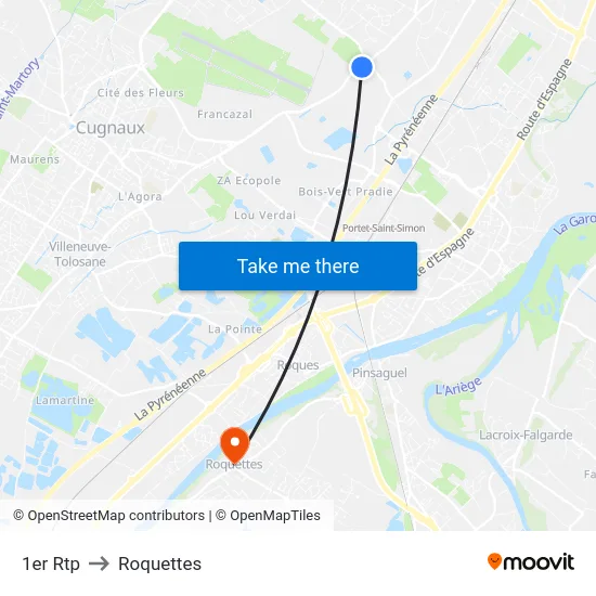 1er Rtp to Roquettes map