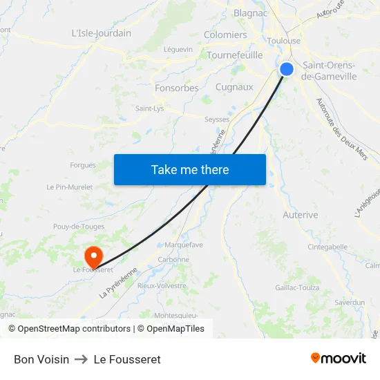 Bon Voisin to Le Fousseret map