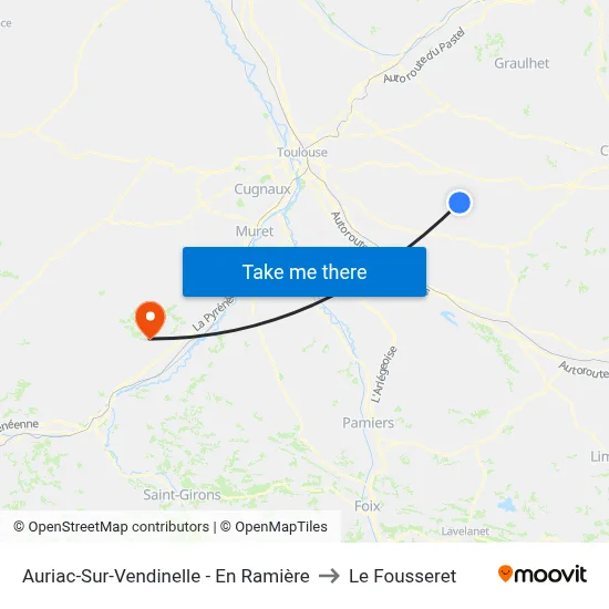 Auriac-Sur-Vendinelle - En Ramière to Le Fousseret map
